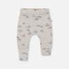 Gray baby leggings with boat pattern