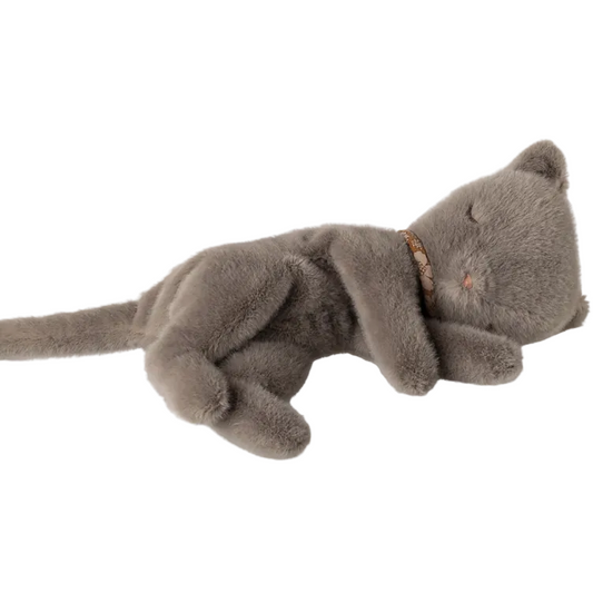 Gray plush cat toy