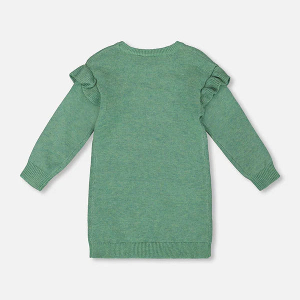 Iceberg Green Ruffle Knitted Dress
