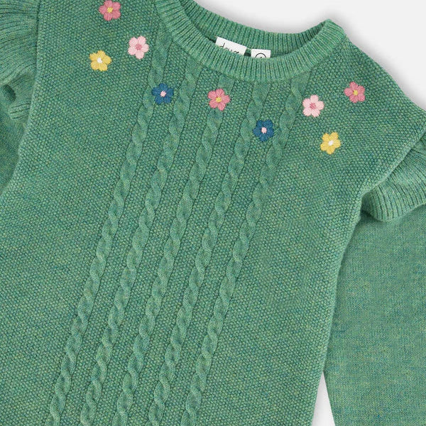 Iceberg Green Ruffle Knitted Dress
