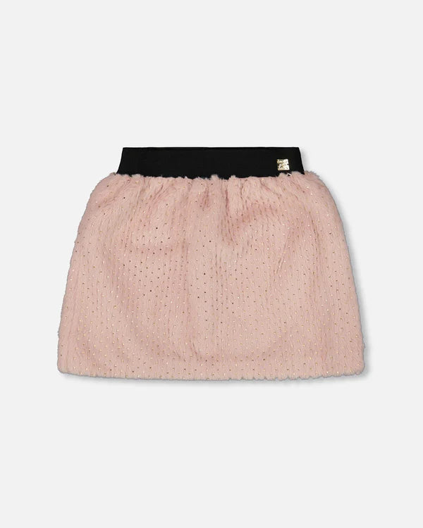 Pink Faux Fur Skirt