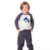 Puppy With Blue Hat Raglan Top
