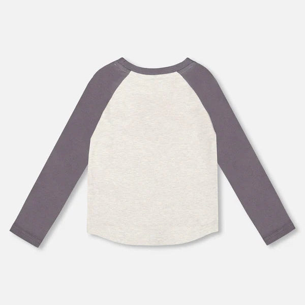 Puppy With Blue Hat Raglan Top