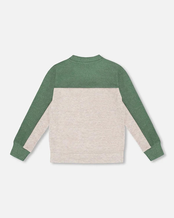 Soft Green Color-Block Top