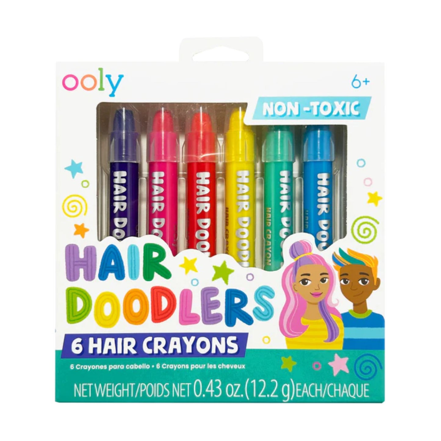 Temporary hair crayons for colorful creativity
