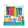 Temporary hair crayons for colorful creativity