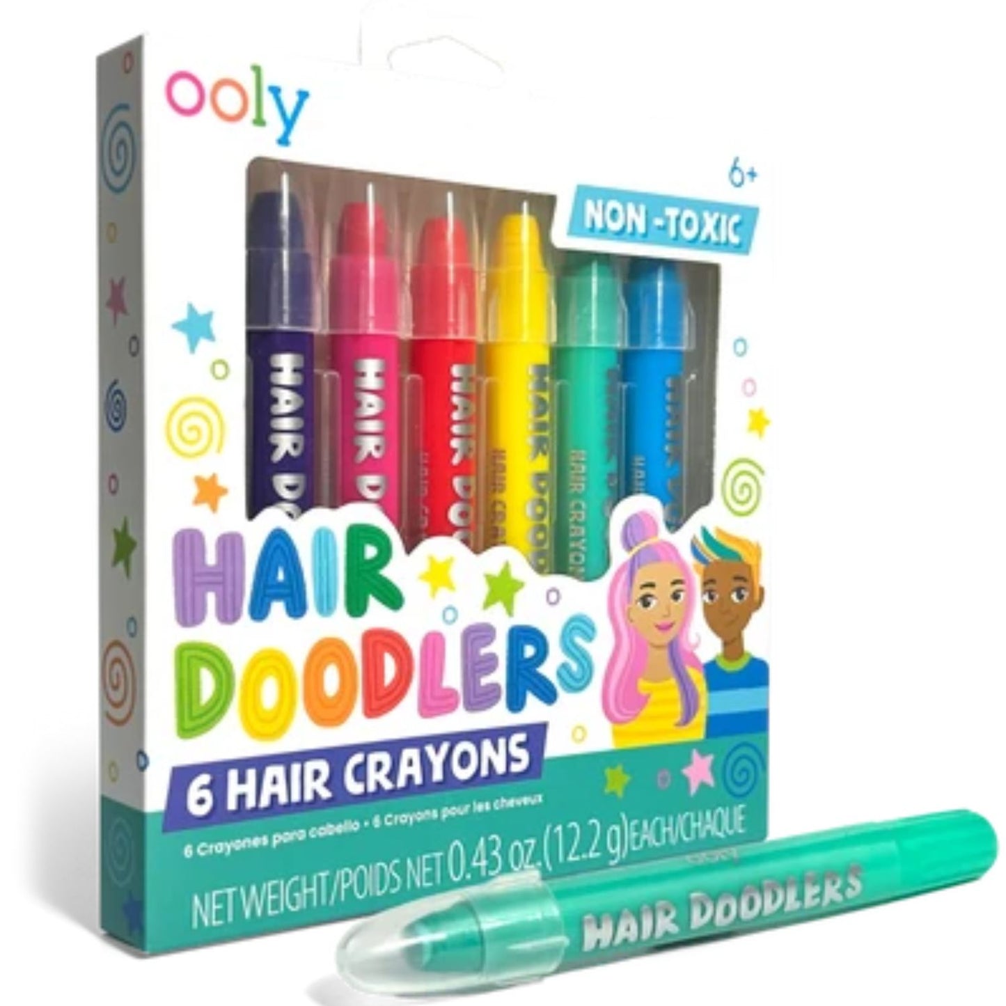 Temporary hair crayons for colorful creativity