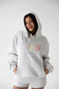 Heather Gray Happy Hoodie