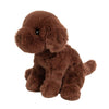 Soft, floppy Chocolate Lab plush for cuddling