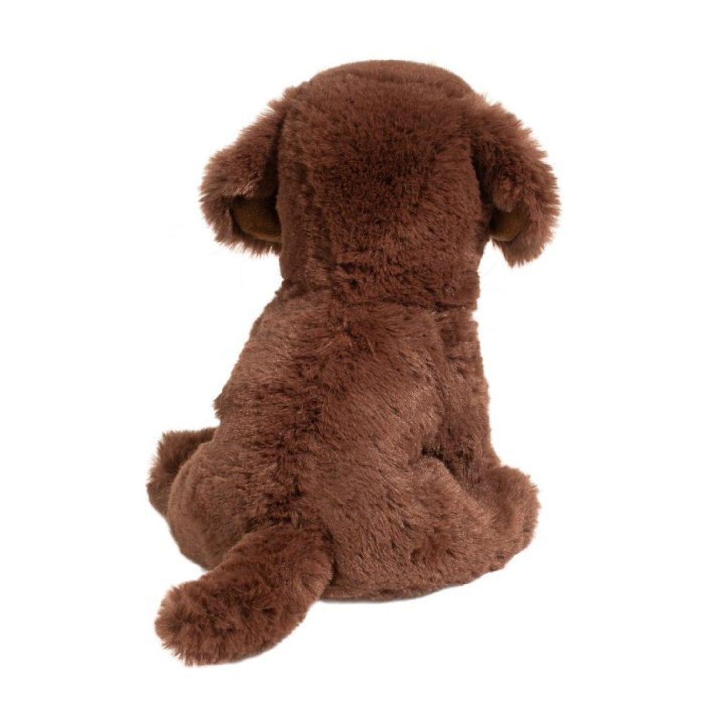 Soft, floppy Chocolate Lab plush for cuddling