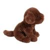 Soft, floppy Chocolate Lab plush for cuddling