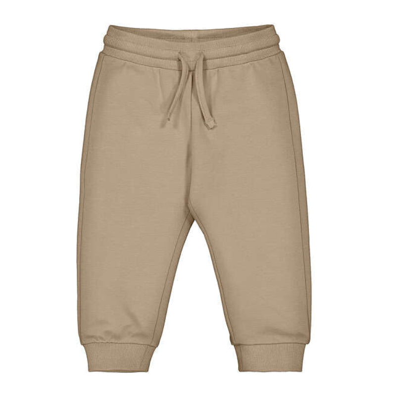 Hazelnut Brown Sweatpants with drawstring waist for baby boys