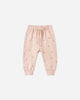 Hearts Sweatpant flat lay - Quincy Mae organic cotton sweatpant, hearts print