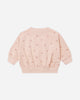 Hearts Sweatshirt flat lay - Quincy Mae organic cotton sweatshirt, hearts print