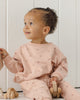 Hearts Sweatshirt, lifestyle photo of baby