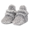 Zutano Heather Gray Furry Gripper Baby Booties