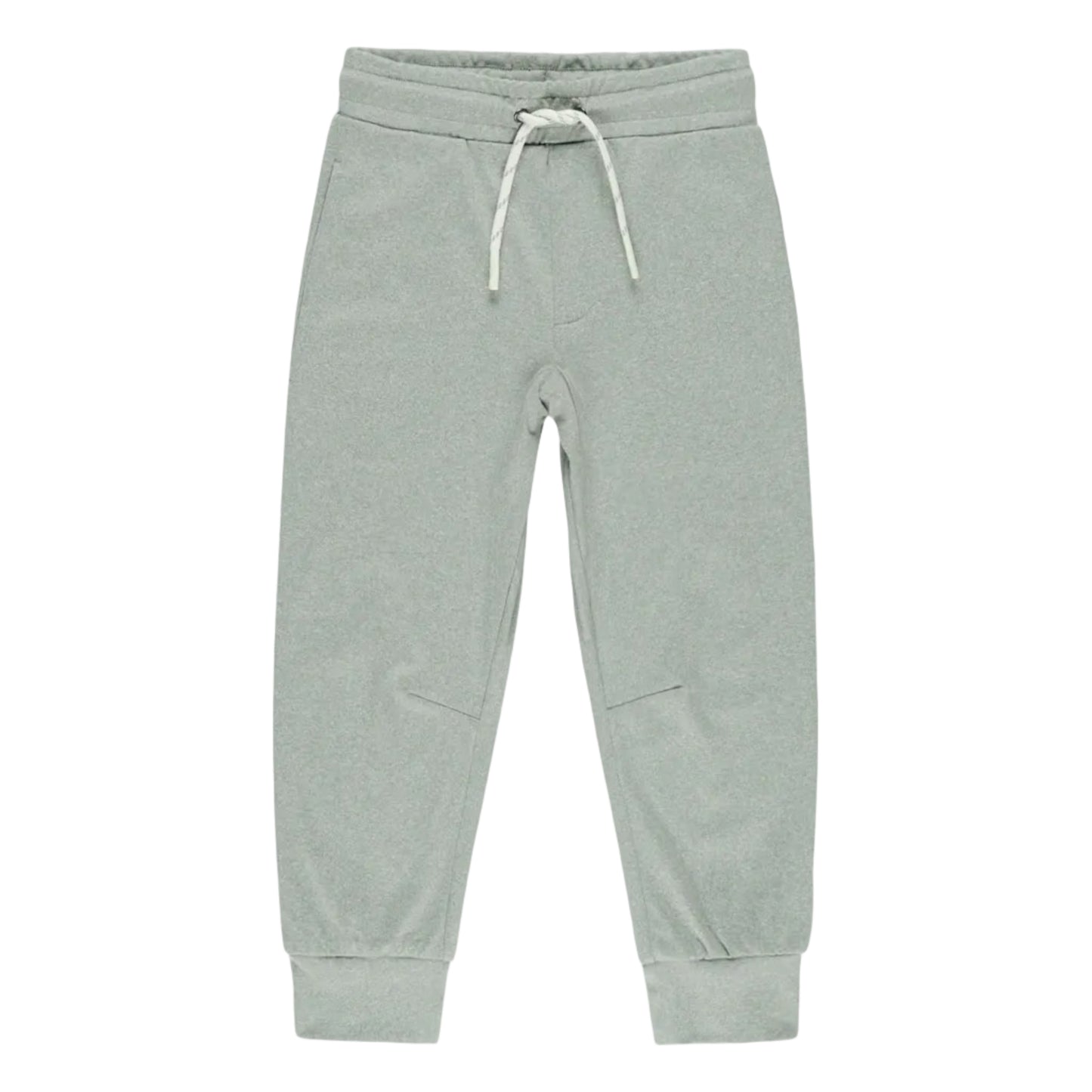 Green athletic sweatpants with a drawstring 