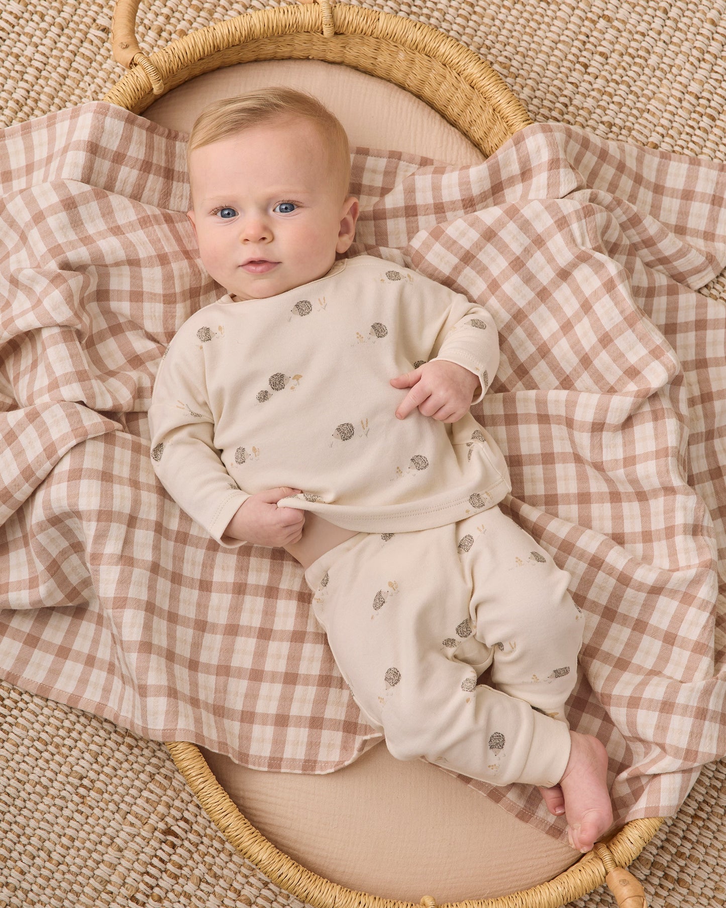 Hedgehog Pant, studio photo on baby