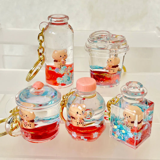 Bears with Bottles Floaty Key Charm