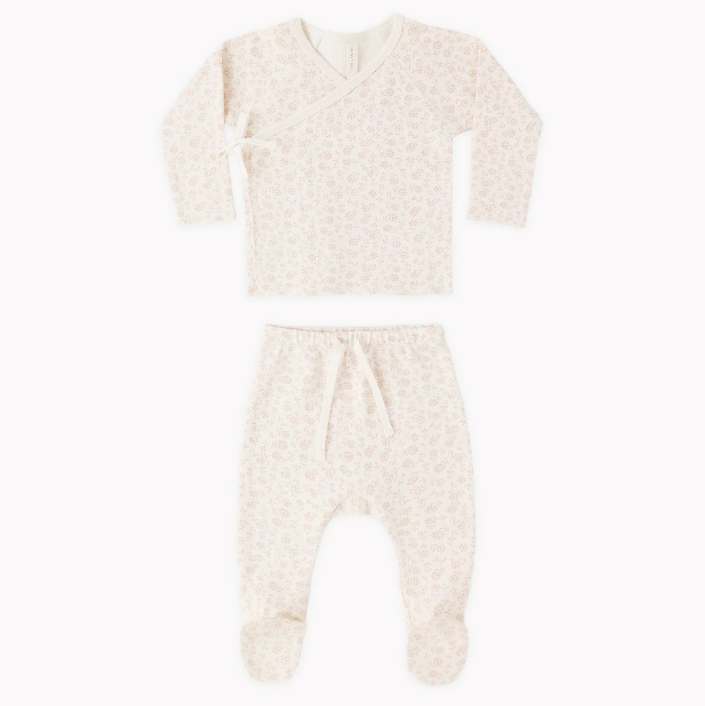 Baby outfit set with long-sleeve top and pants 