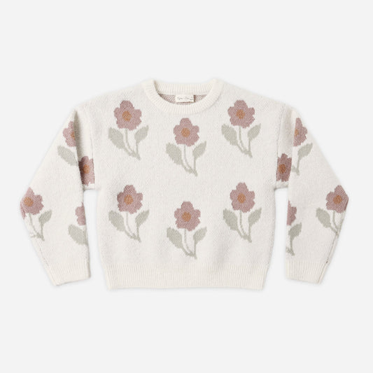 Ivory Flower Aspen Sweater
