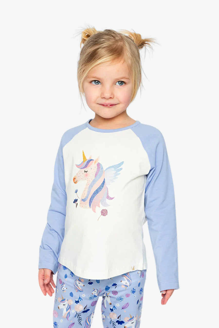 Purple Unicorn Raglan Tee
