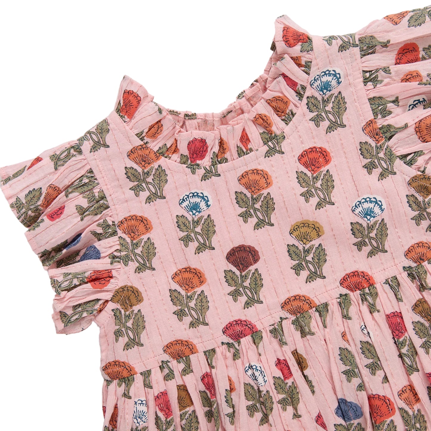 Pink Multi Flower Jennifer Dress