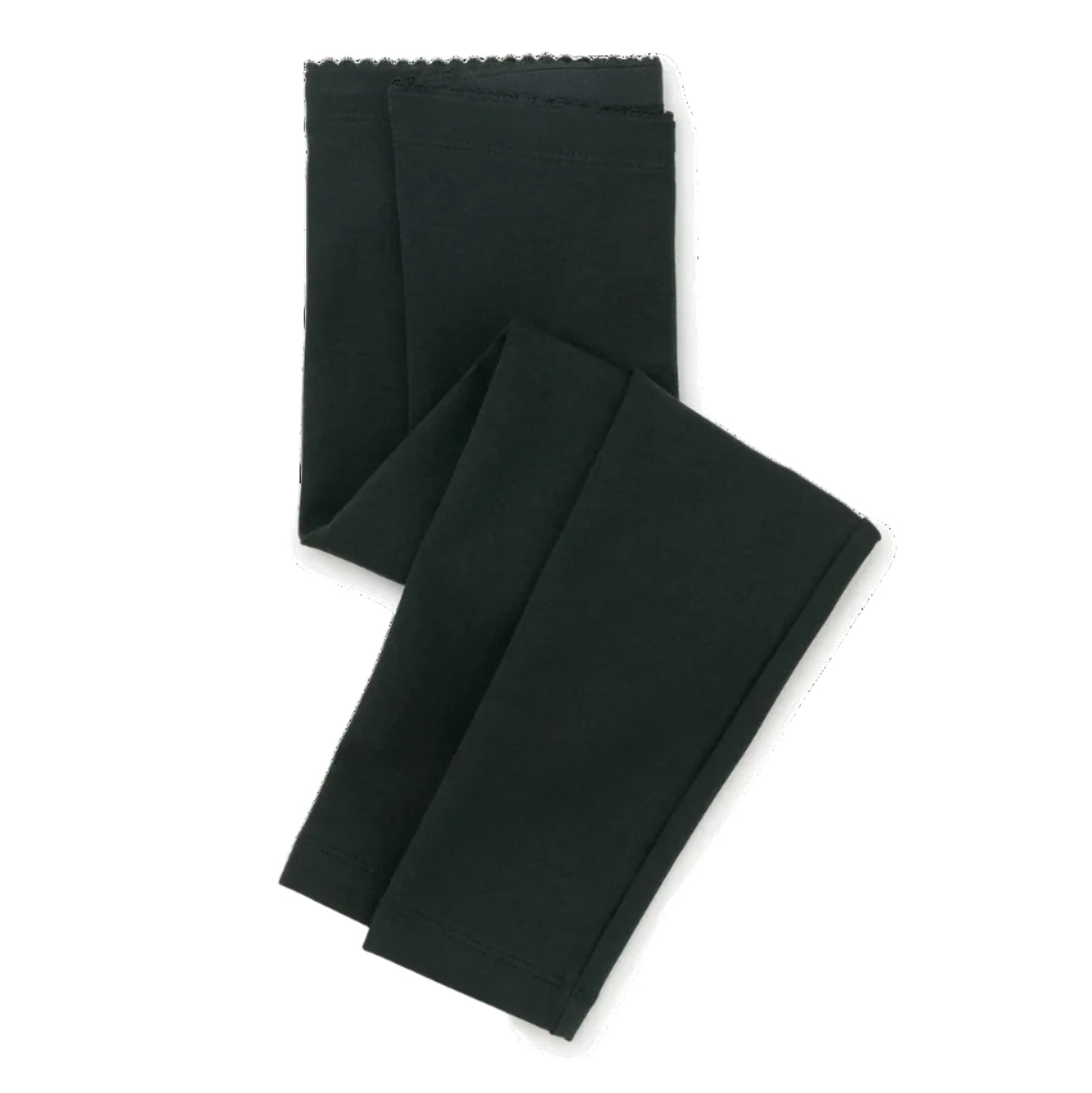 A pair of folded black leggings for girls