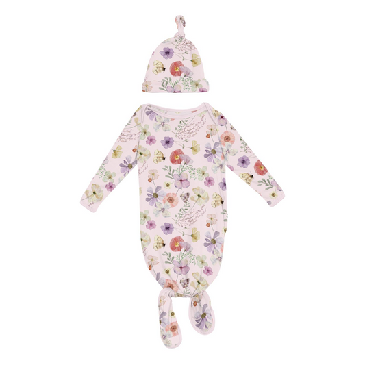 Pressed Flowers Knotted Gown & Hat