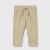 Beige pants with a drawstring 