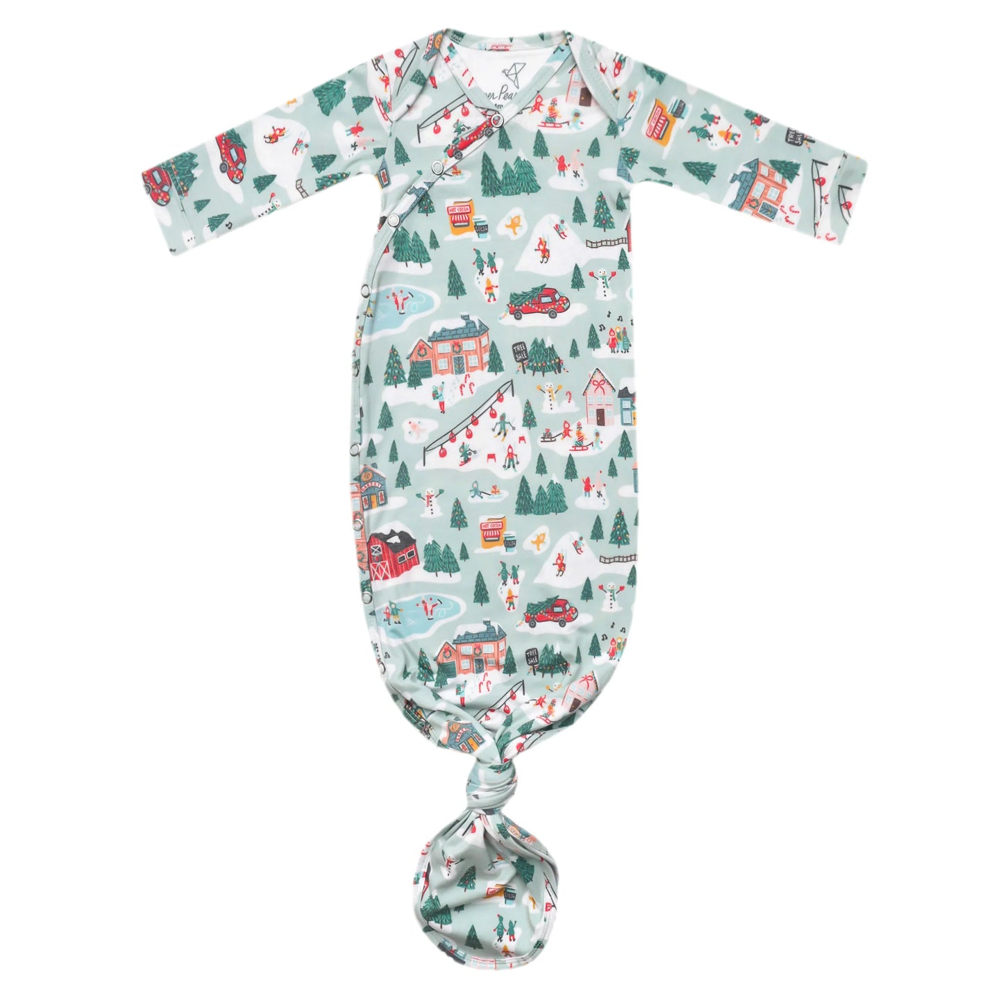 Snowy Slopes Knotted Gown