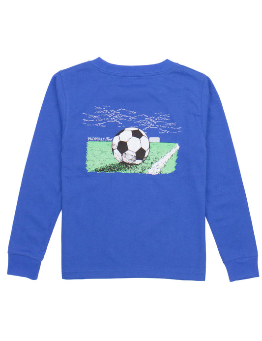 Soccer Bay Blue Long Sleeve Tee