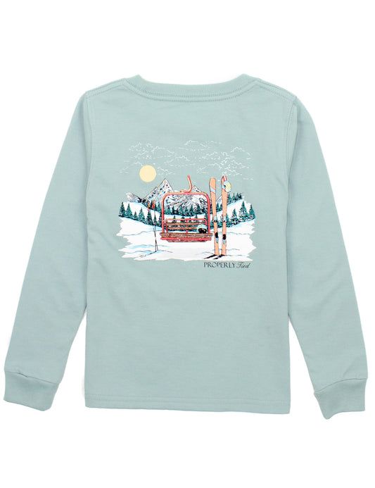 Ski Lift Marine Mist Tee