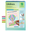 Lifelines FlowArt coloring book with colorful design and text on a white background