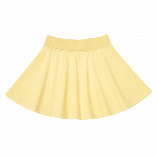 Yellow skirt on a white background