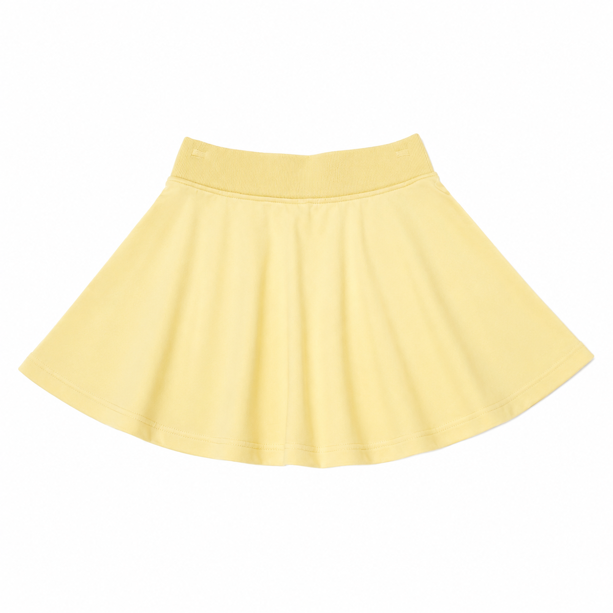 Yellow skirt on a white background
