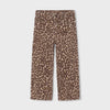 Leopard print pants on a light gray background