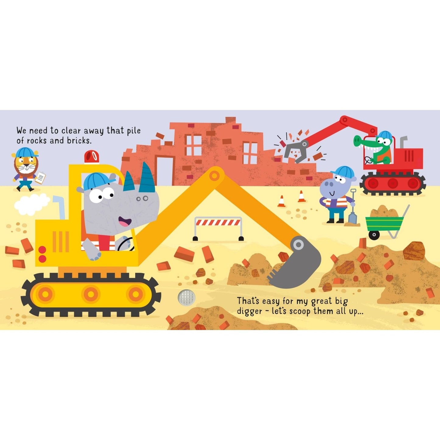 Interactive digger sound book for little builders