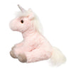 Soft pink unicorn plush with shimmery horn