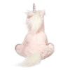 Soft pink unicorn plush with shimmery horn