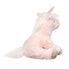 Soft pink unicorn plush with shimmery horn