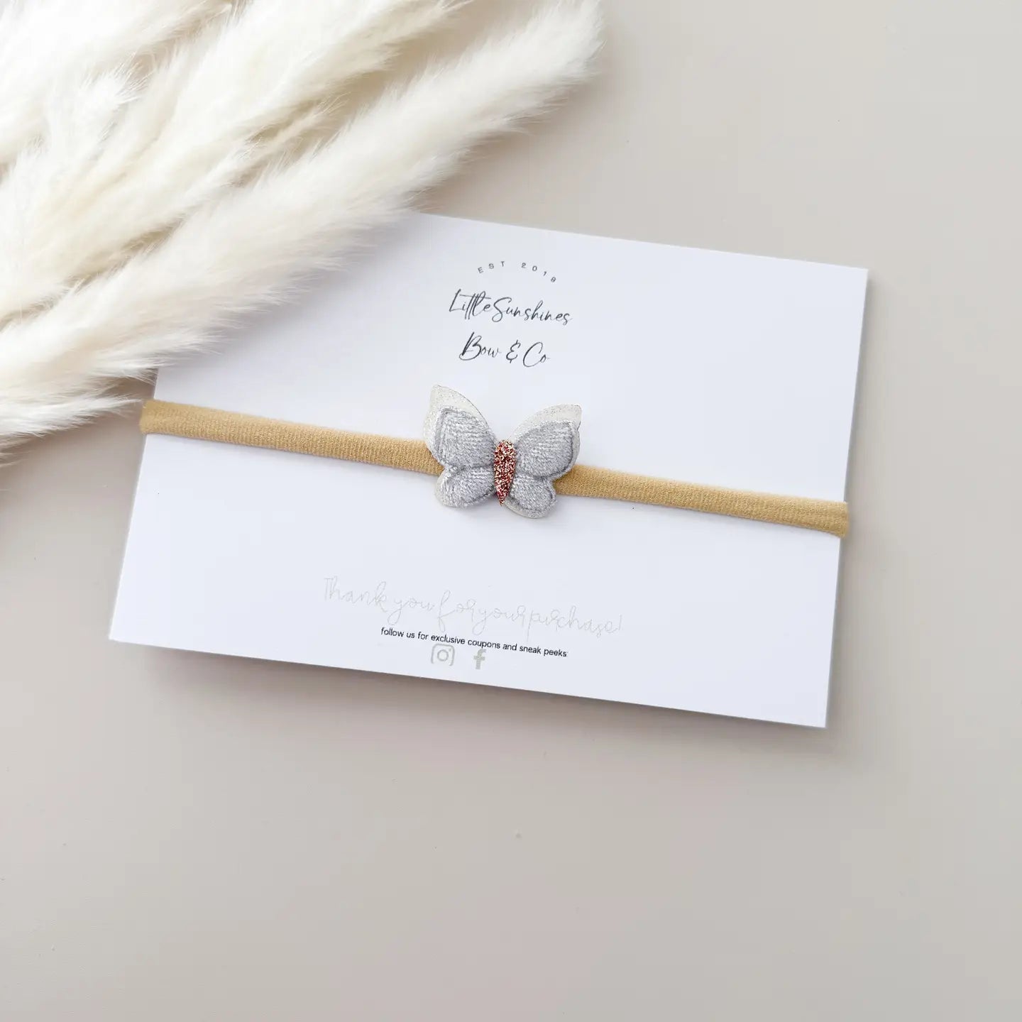 Light Blue butterfly headband