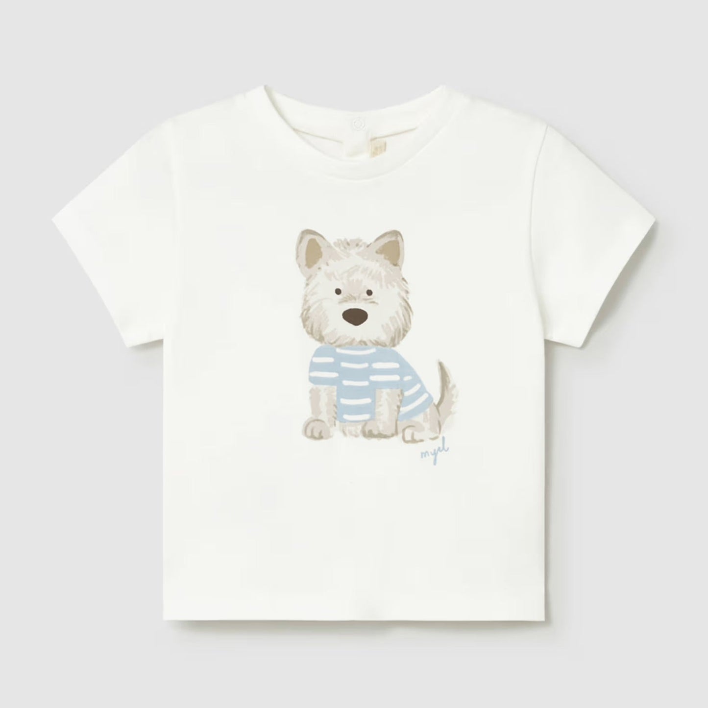 Light Blue Pup Tee