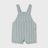 light blue with white stripes baby overalls