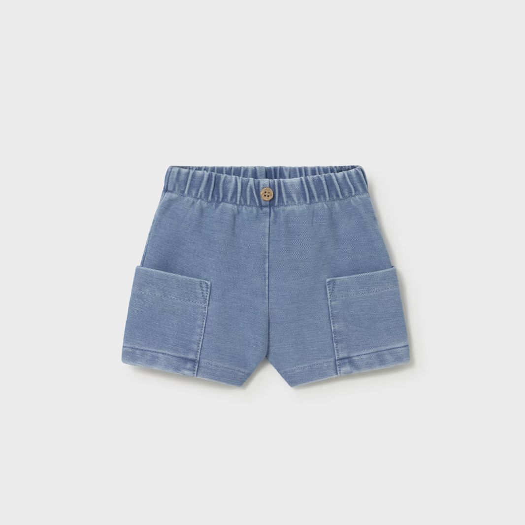 Blue denim shorts