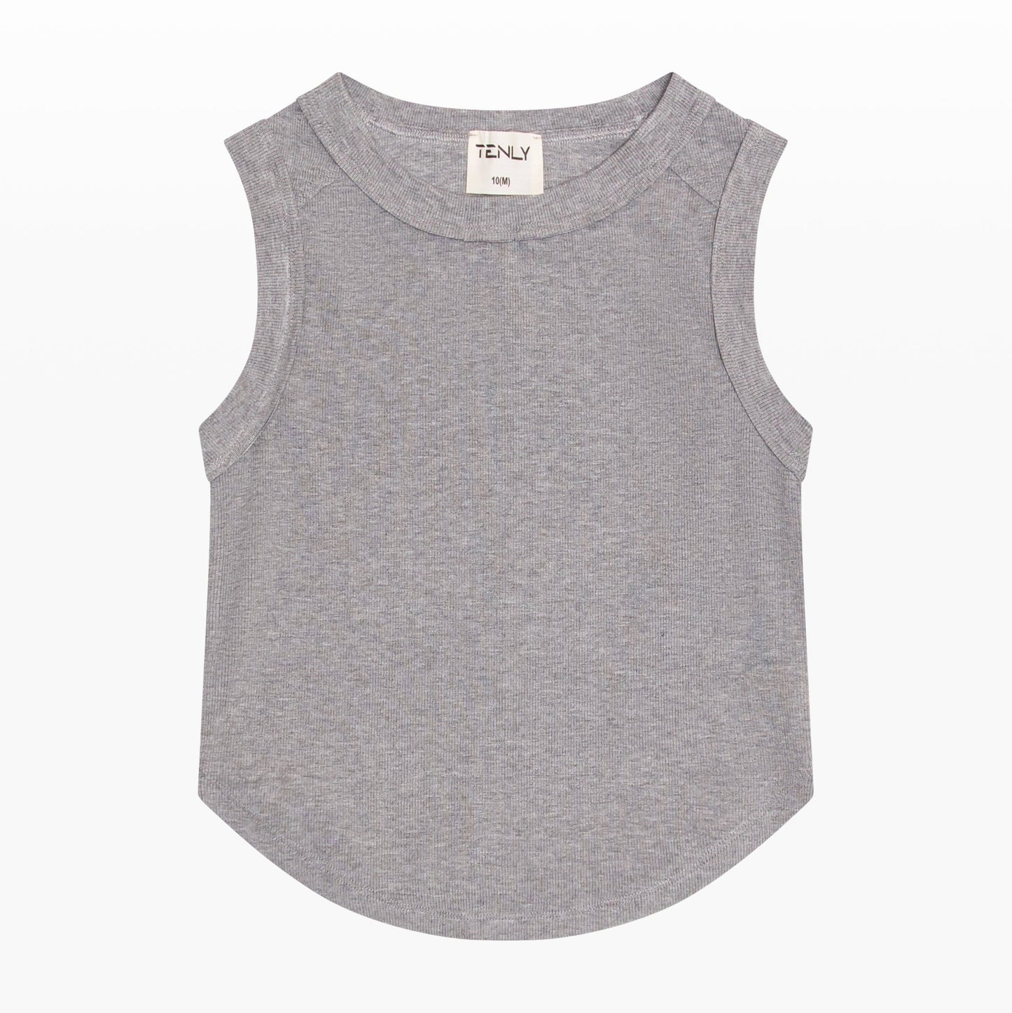Light grey exposed seams tank top