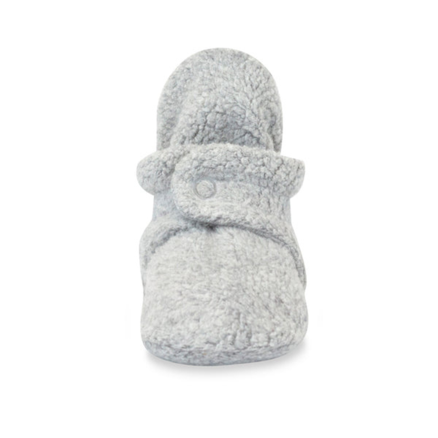 Zutano Light Grey Fleece Baby Booties with Snaps