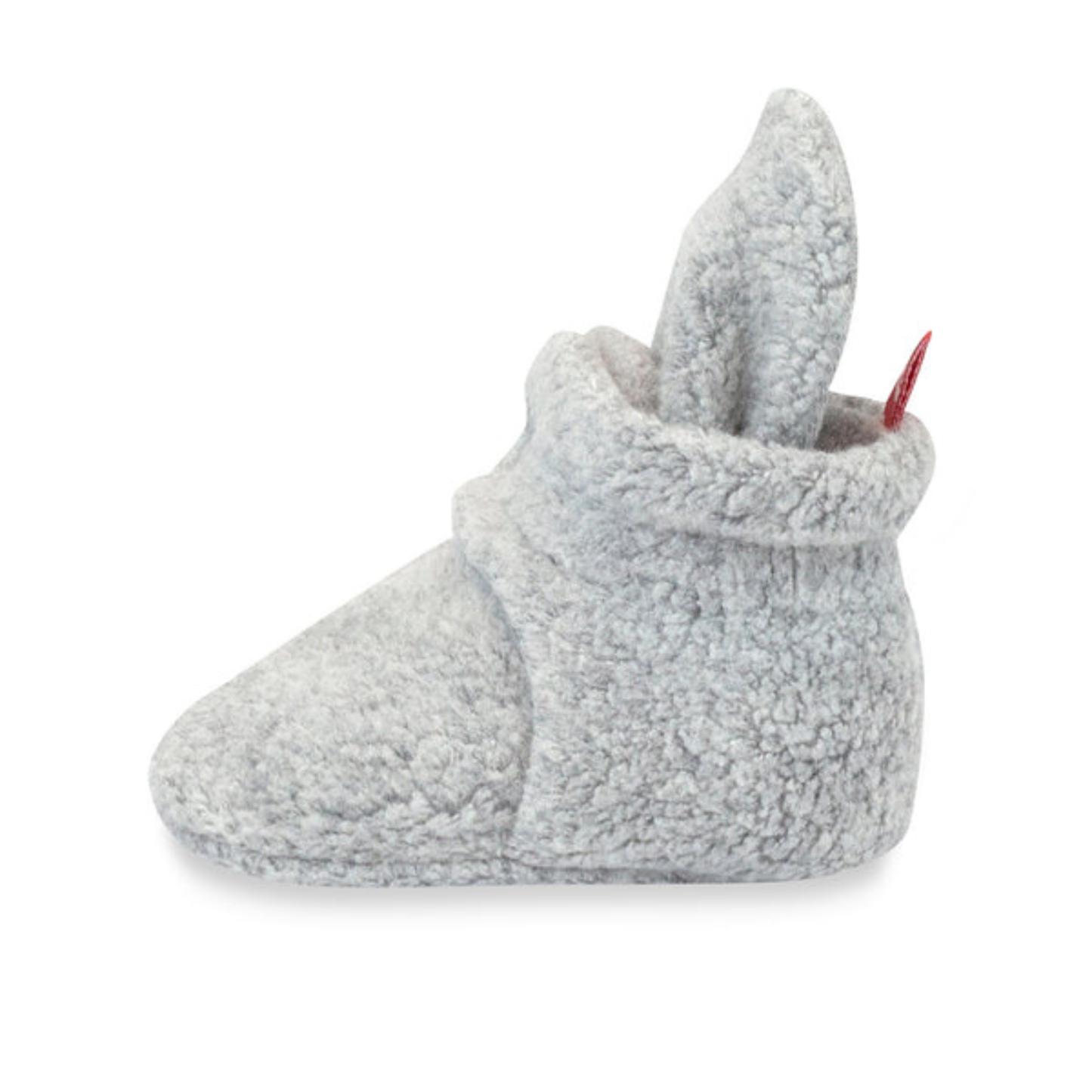 Zutano Light Grey Fleece Baby Booties with Snaps