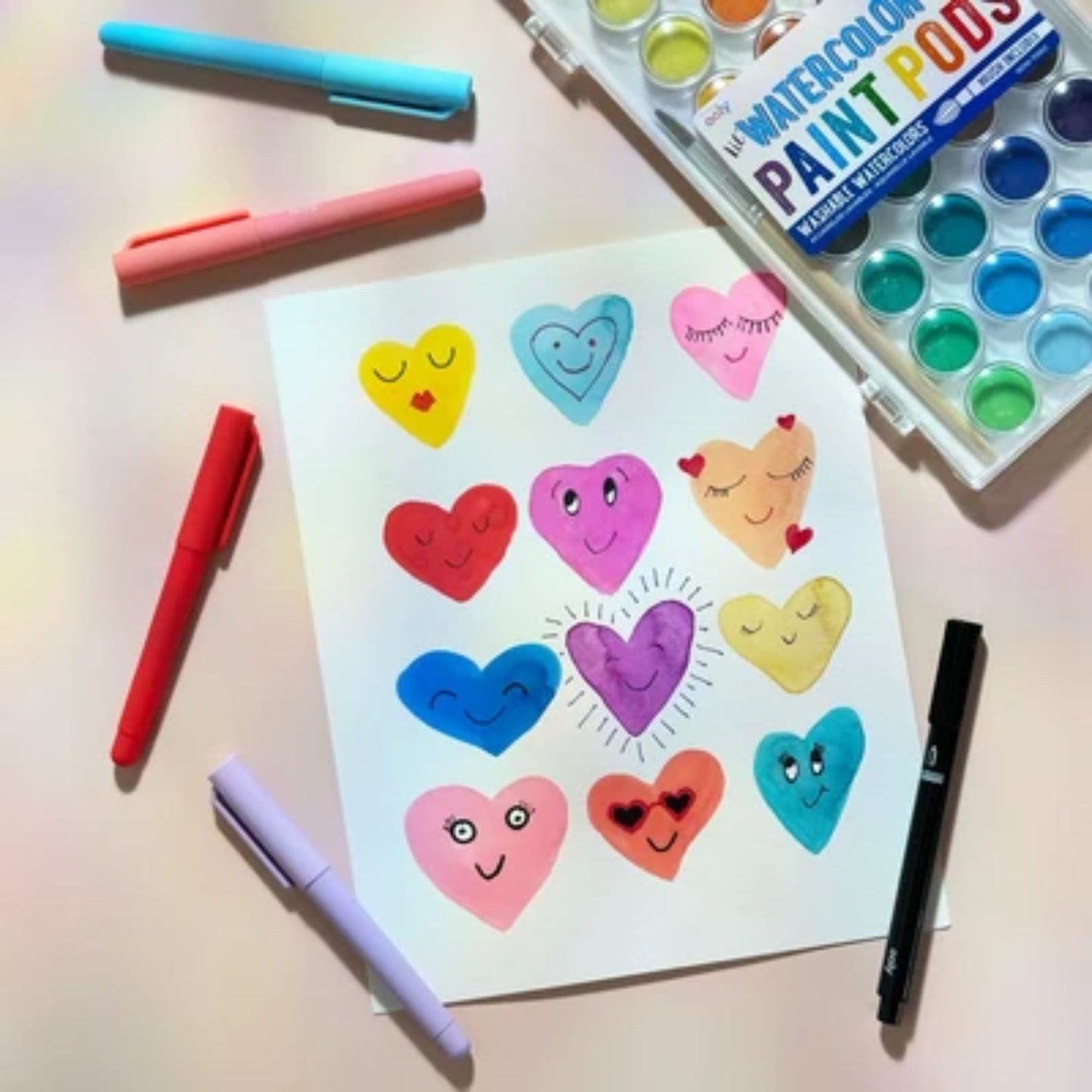 Portable watercolor set for colorful creativity