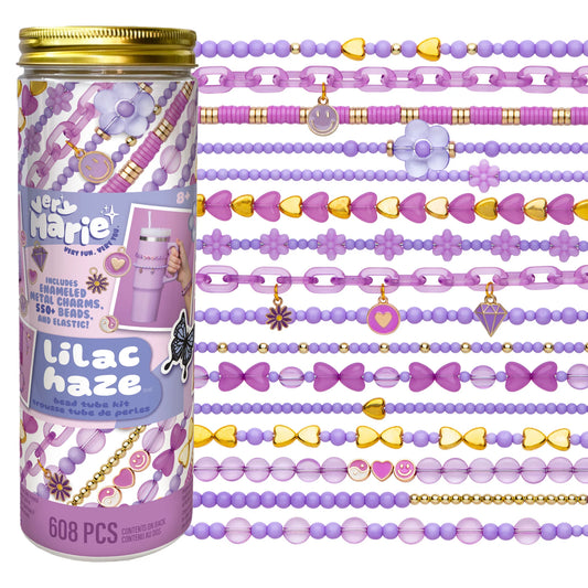 Lilac beads for jewelry making kit